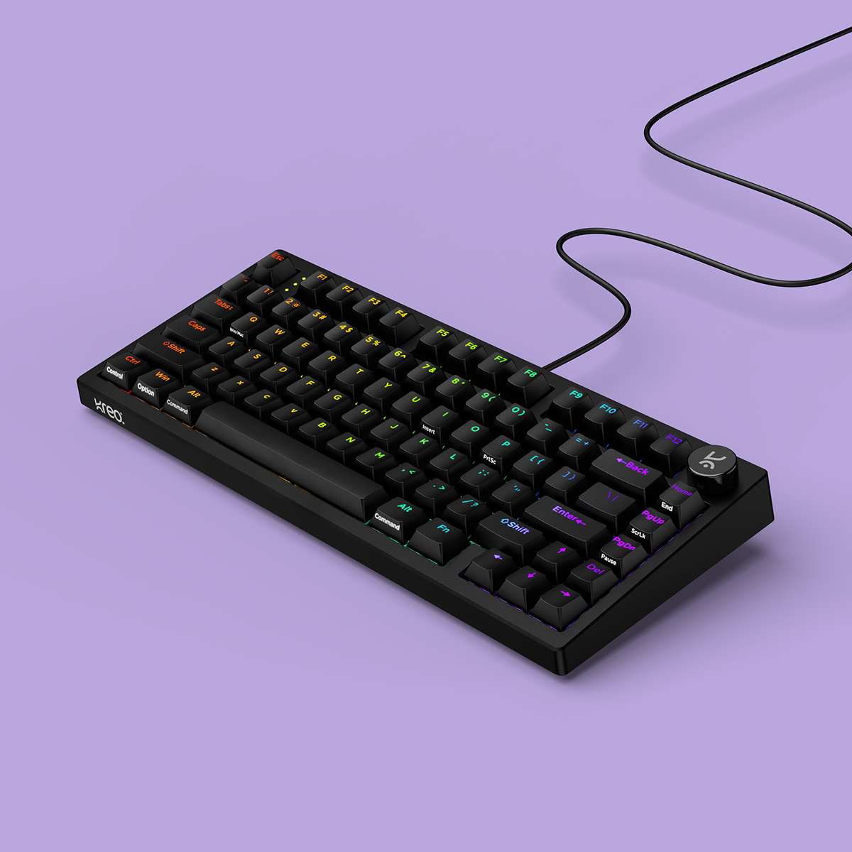 Hive75 V2 All Black Wired Mechanical Gaming Keyboard