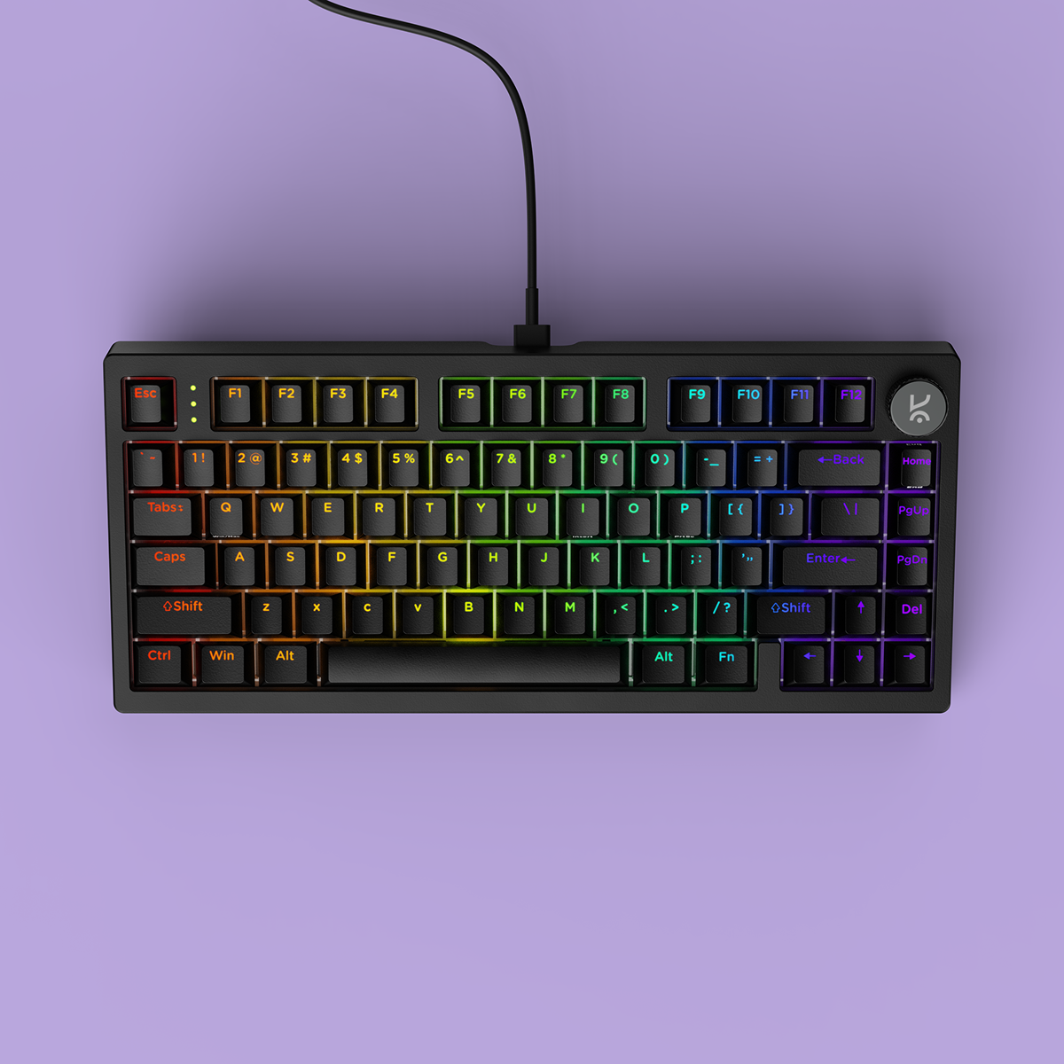 Hive75 V2 All Black Wired Mechanical Gaming Keyboard