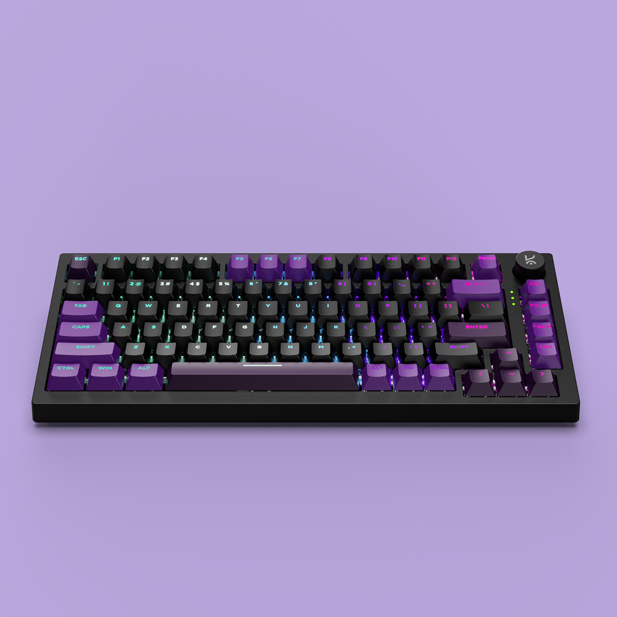 Swarm 75 Black Purple Wireless Gaming Keyboard