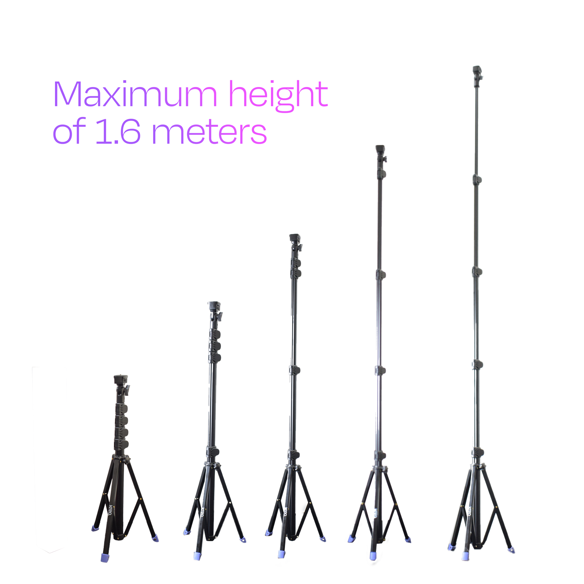 STAYble 1.6 meter Premium Tripod Stand with Phone Holder