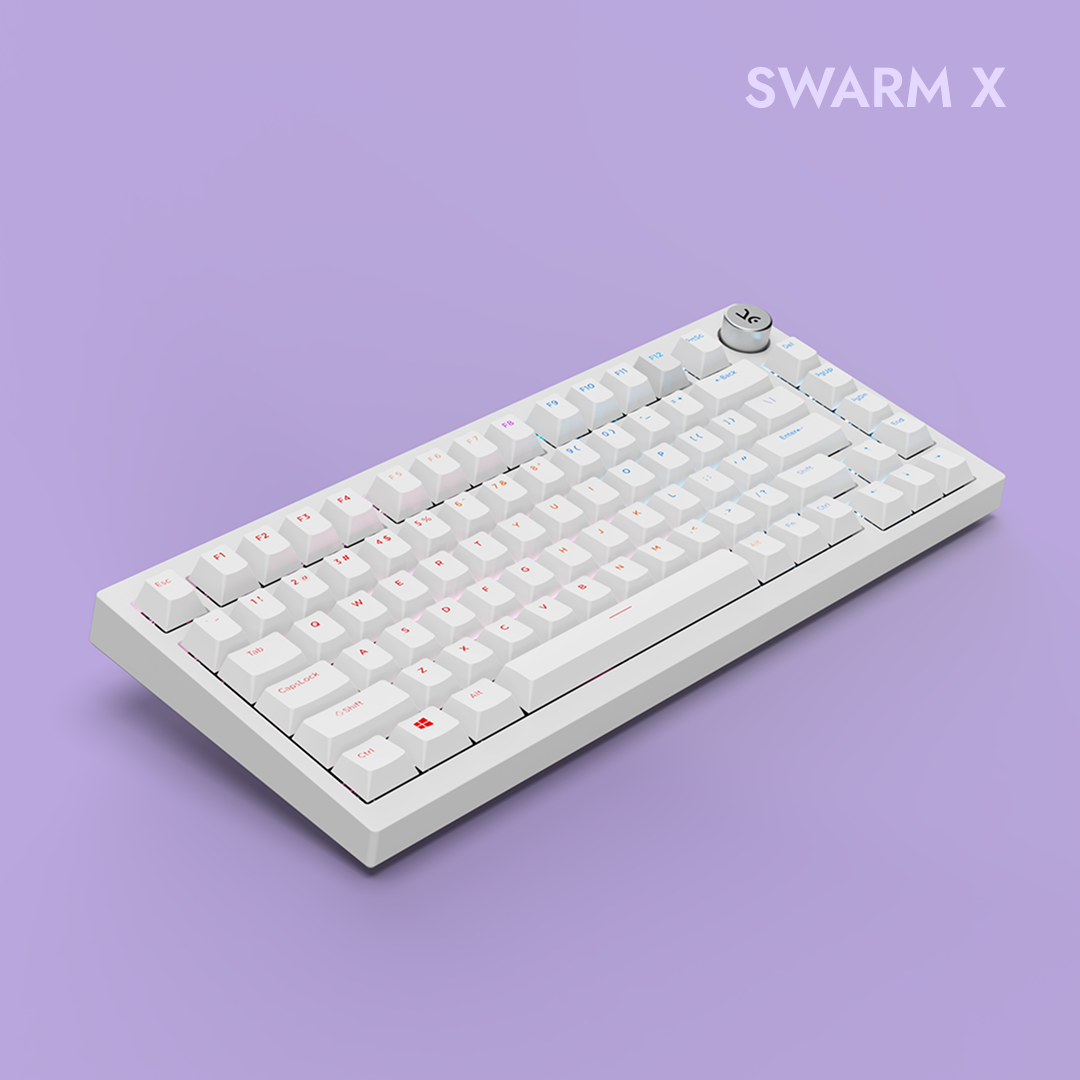 Swarm X All White Wireless Gaming Keyboard