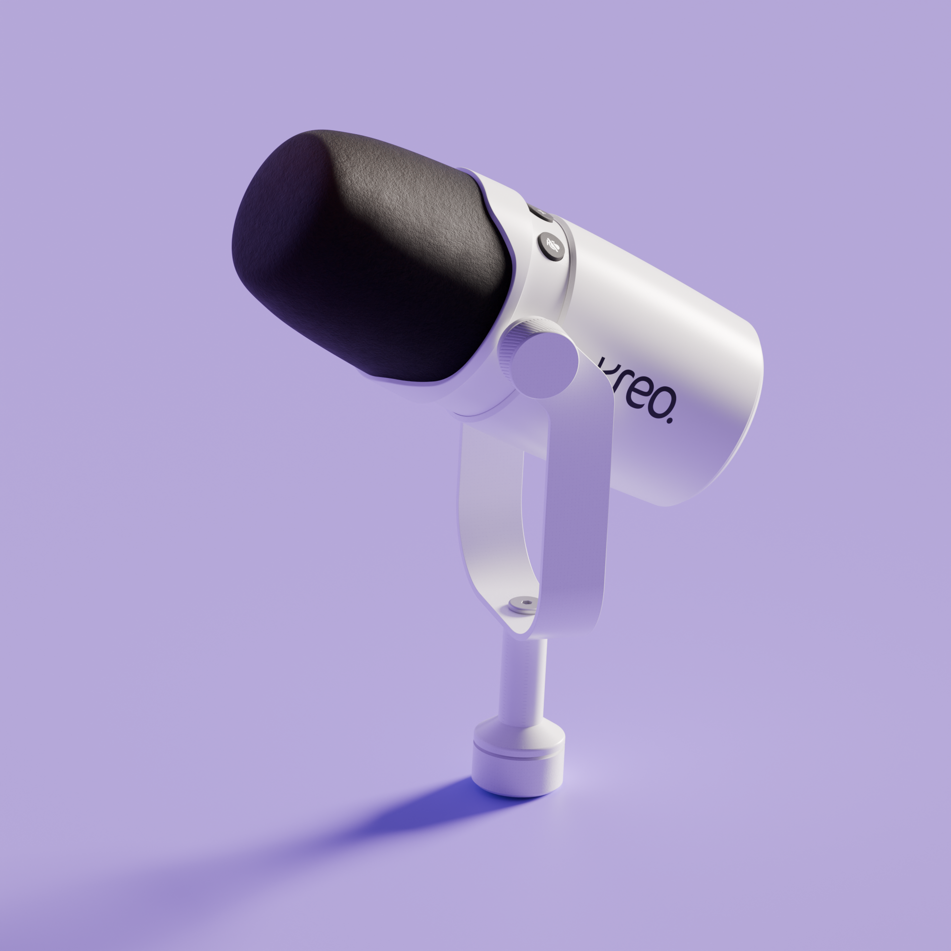 Kast White Dynamic Microphone