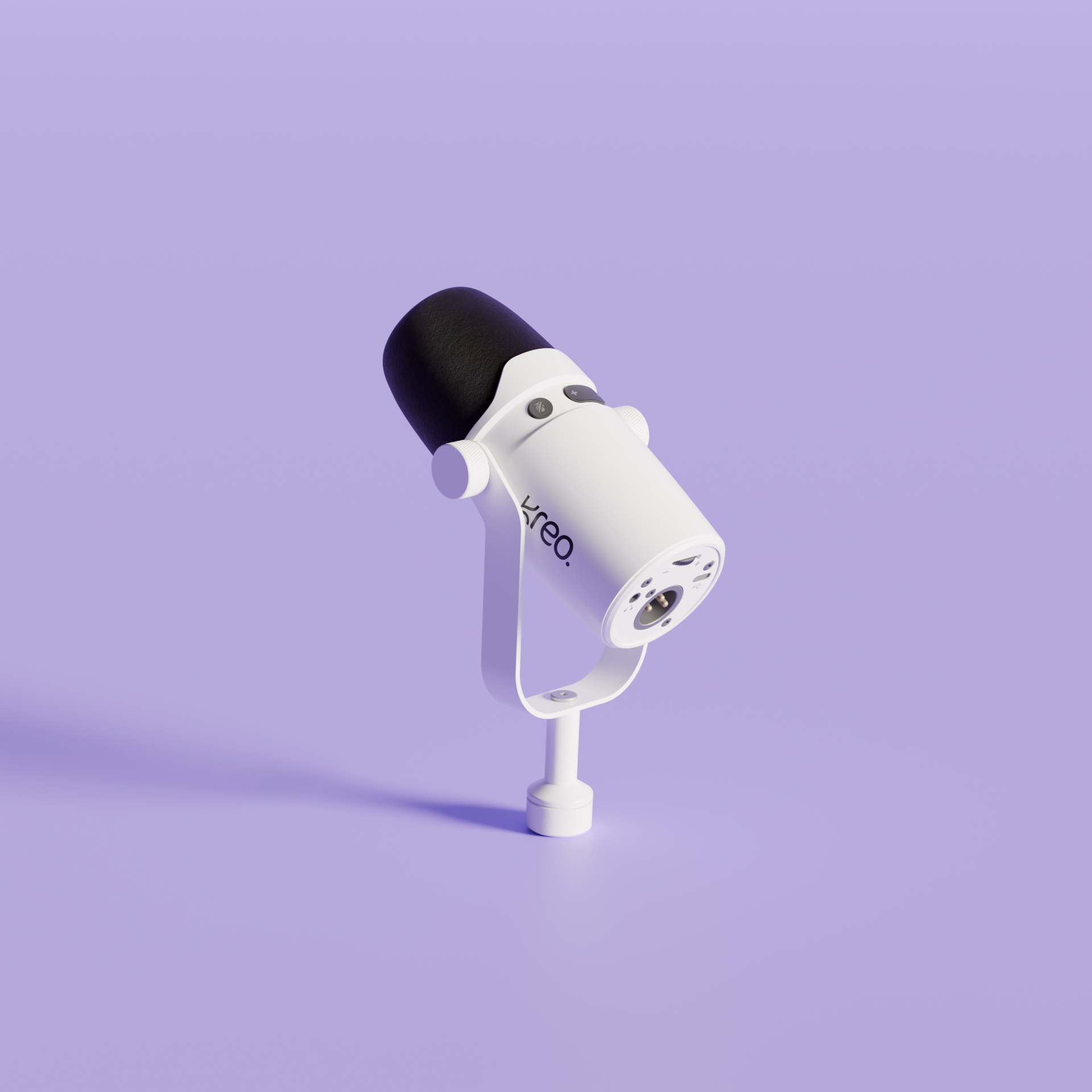 Kast White Dynamic Microphone