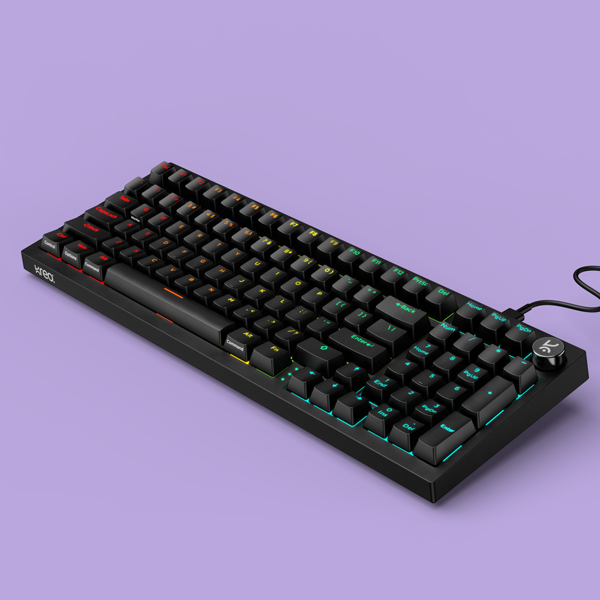 Hive98 V2 All Black Wired Mechanical Gaming Keyboard