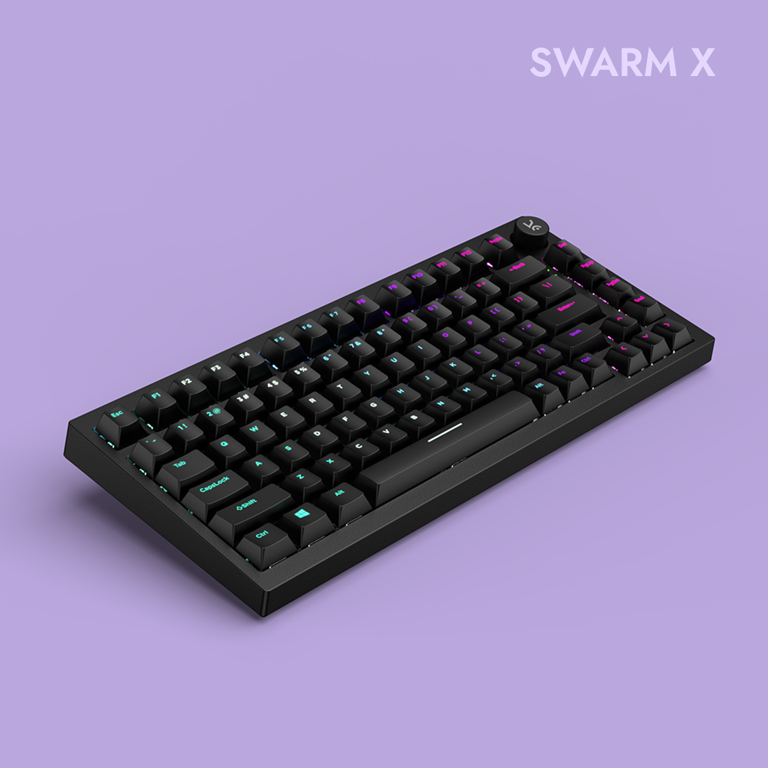 Swarm X All Black Wireless Gaming Keyboard