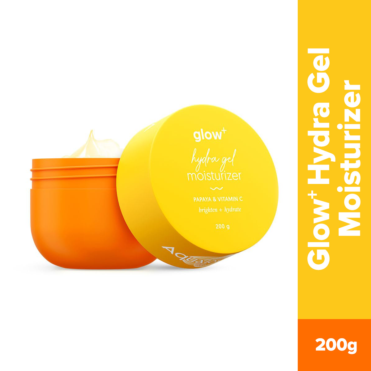 Aqualogica Glow+ Hydra Gel moisturizer with jar and box 