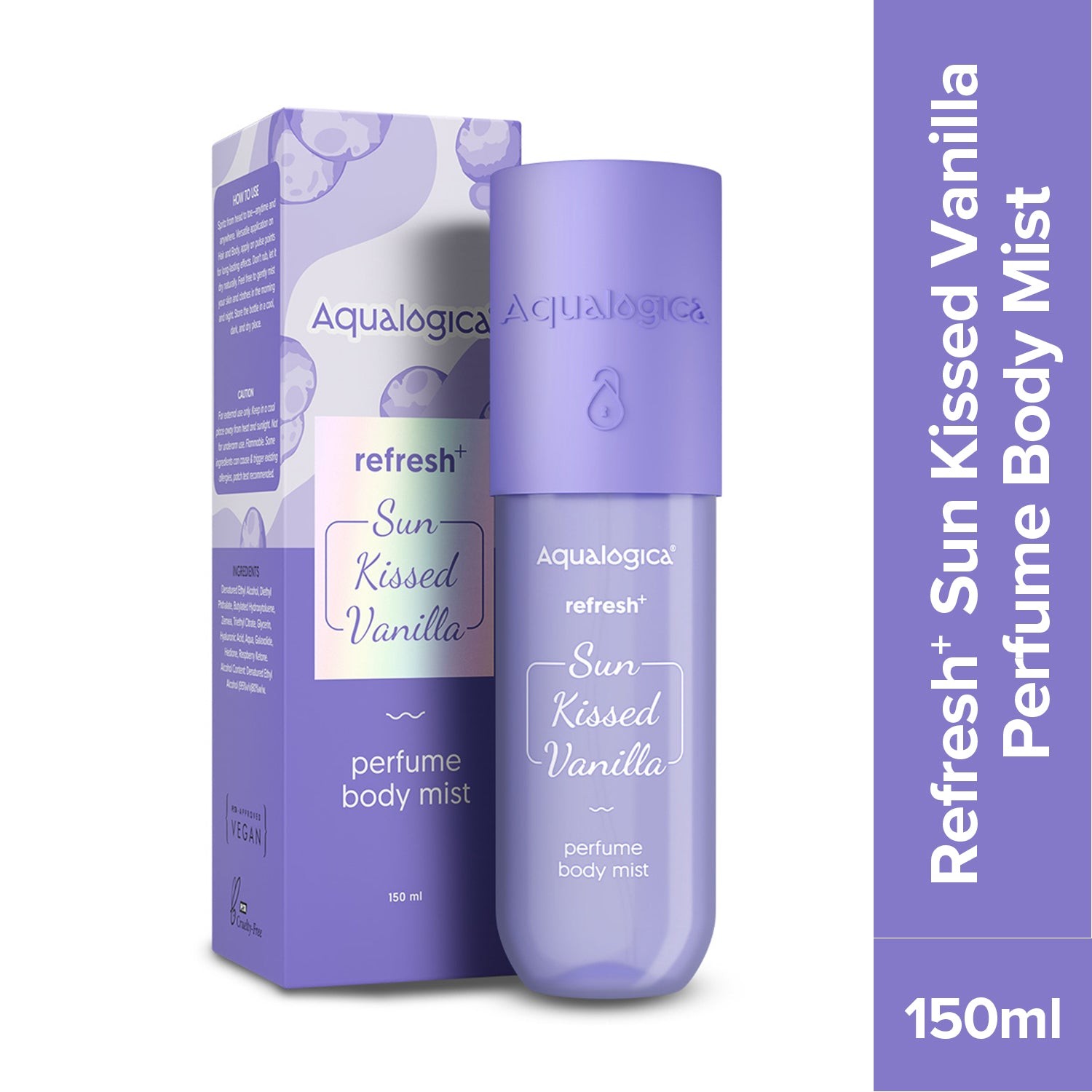 Aqualogica sun kissed vanilla body mist 150ml