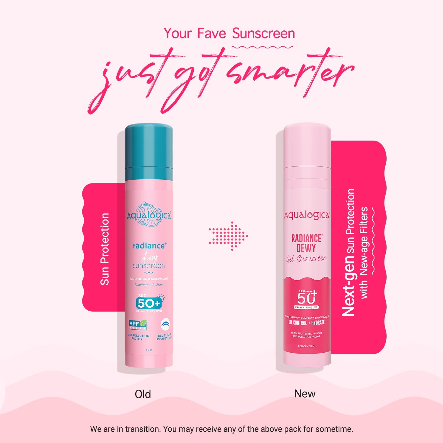 Aqualogica radiance dewy sunscreen SPF 50 watermelon 50g