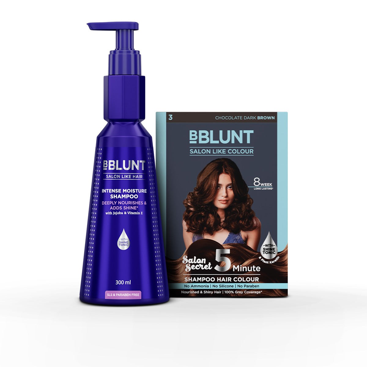 5 Min Choco Color Shampoo + Intense Moisture Shampoo