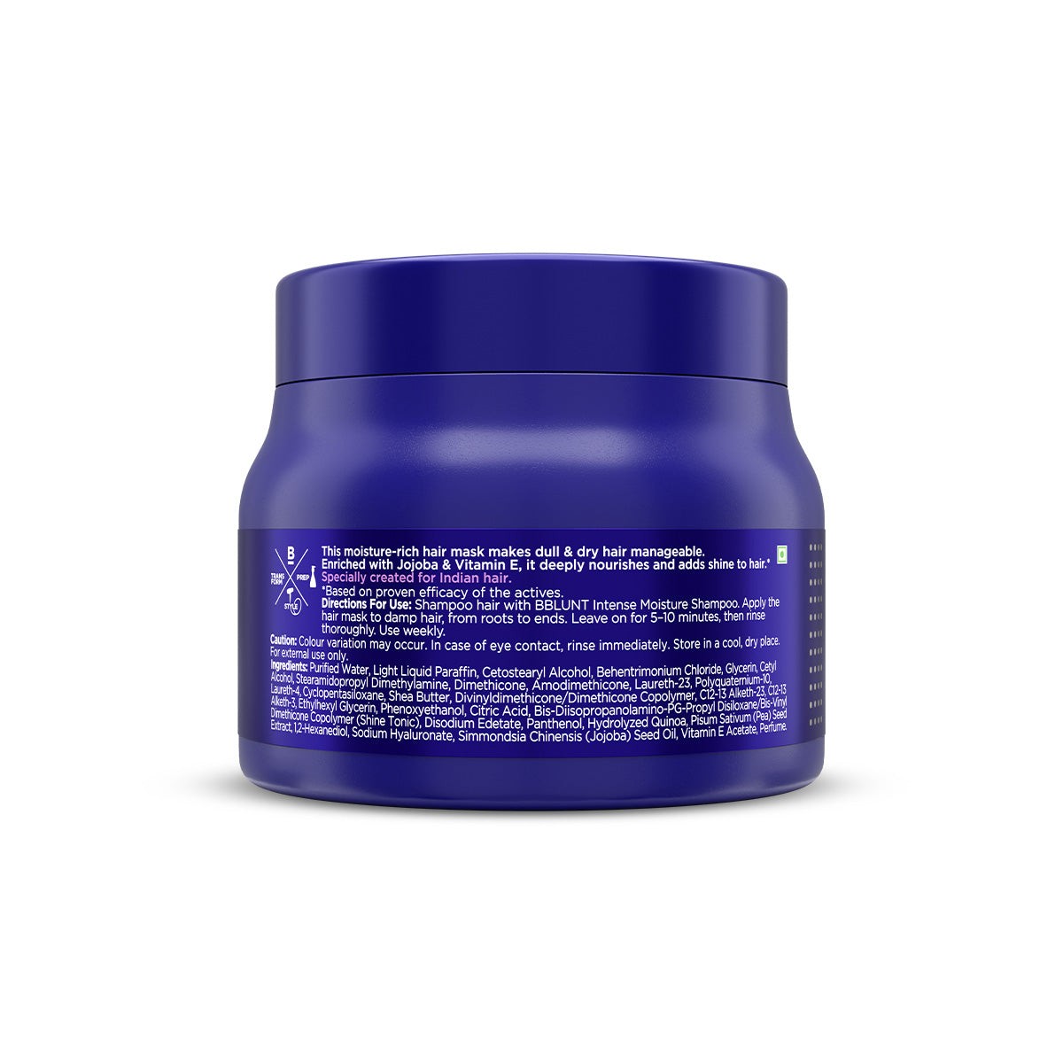 Intense Moisture Hair Mask with Jojoba Oil & Vitamin E for Nourished & Shiny Hair- 120 g