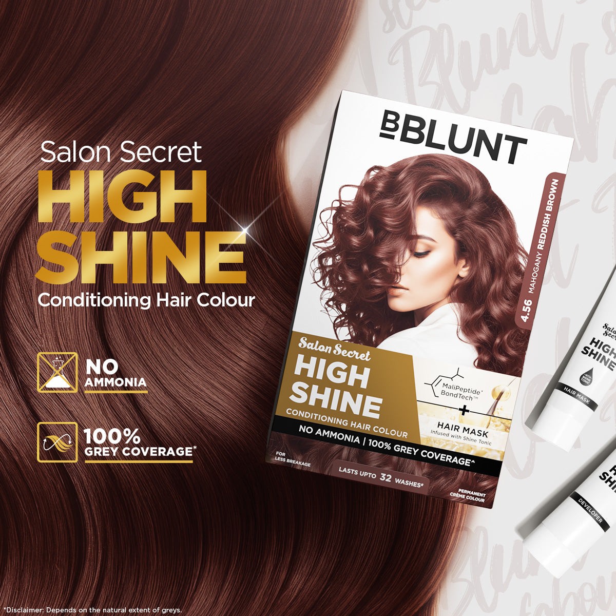 High Shine Conditioning Hair Colour - Mahogany Reddish Brown (Shade 4.56)